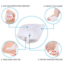 Separador de dedos de gel para juanetes de HYGGEAR, para dedos superpuestos y dolor de juanetes