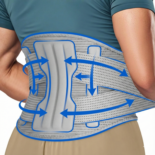 Faja Lumbar Hyggear™ para el dolor de espalda - Alivio inmediato de la ciática, hernia de disco, escoliosis - Diseño transpirable con almohadilla de soporte lumbar - Para el hogar y levantamiento en el trabajo, para hombres y mujeres