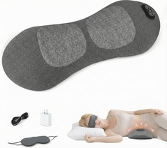 Hyggear™ Masajeador de Espalda con Calor y Vibración, Almohada de Apoyo Lumbar de Triple Fusión para una Columna Vertebral Suave, para Alivio del Dolor de Espalda Baja y Ciática, Relajación Profunda de Tejidos para Cama o Silla de Oficina