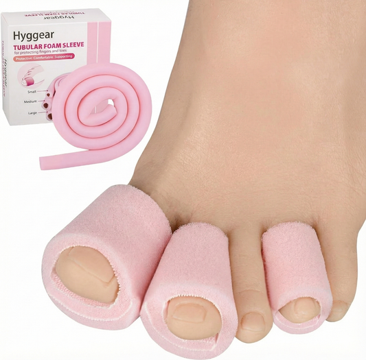 Hyggear™ Corrector de Dedo en Martillo - Manga para Dedos en Martillo con Superposición Tamaño Mediano, Protectores de Dedo de Esponja para Dedos en Martillo