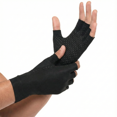 Guantes para artritis Hyggear | Guantes sin dedos para alivio del dolor del túnel carpiano por artritis para hombres y mujeres | Soporte de mano, muñequera para artritis reumatoide, tendinitis, hinchazón, ganchillo, escritura - 736452019