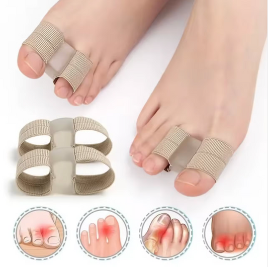 Separadores de dedos de los pies para juanetes Hygear para dedos superpuestos en hombres y mujeres, espaciadores de gel para juanetes con 2 anillos para pies, dedos en martillo