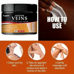 Hyggear Crema para Varices - Tratamiento de Alivio Natural para Piernas, Arañas Vasculares y Fortalecer la Salud Capilar